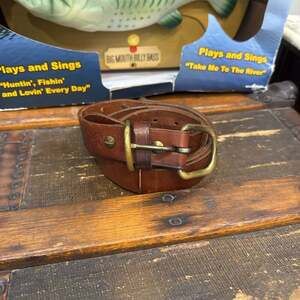 Colonel Littleton No. 5 Leather Cinch Belt Italian Bridle Leather Adjustable 36